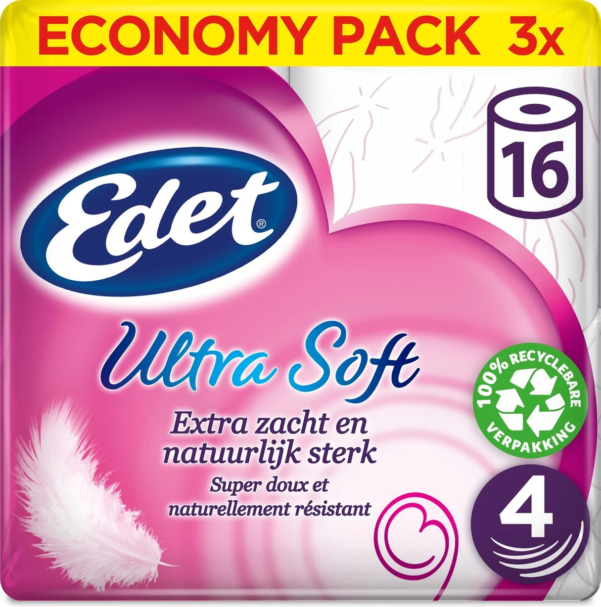 Edet Ultra Soft Wc Papier - 4-laags - 48 Rollen