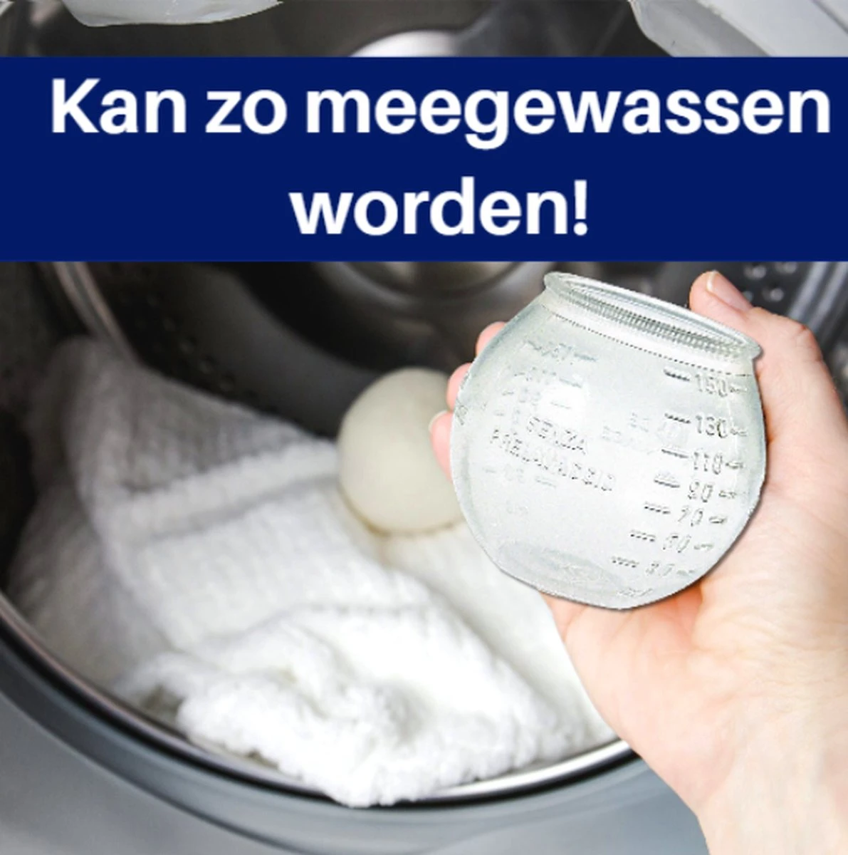 Waspakket - 6 Drogerballen - 2 Wasbollen - Maatschepje - Wasdoekje - Doseerbol - Wasbol - Doseerbollen - Afbeelding 9