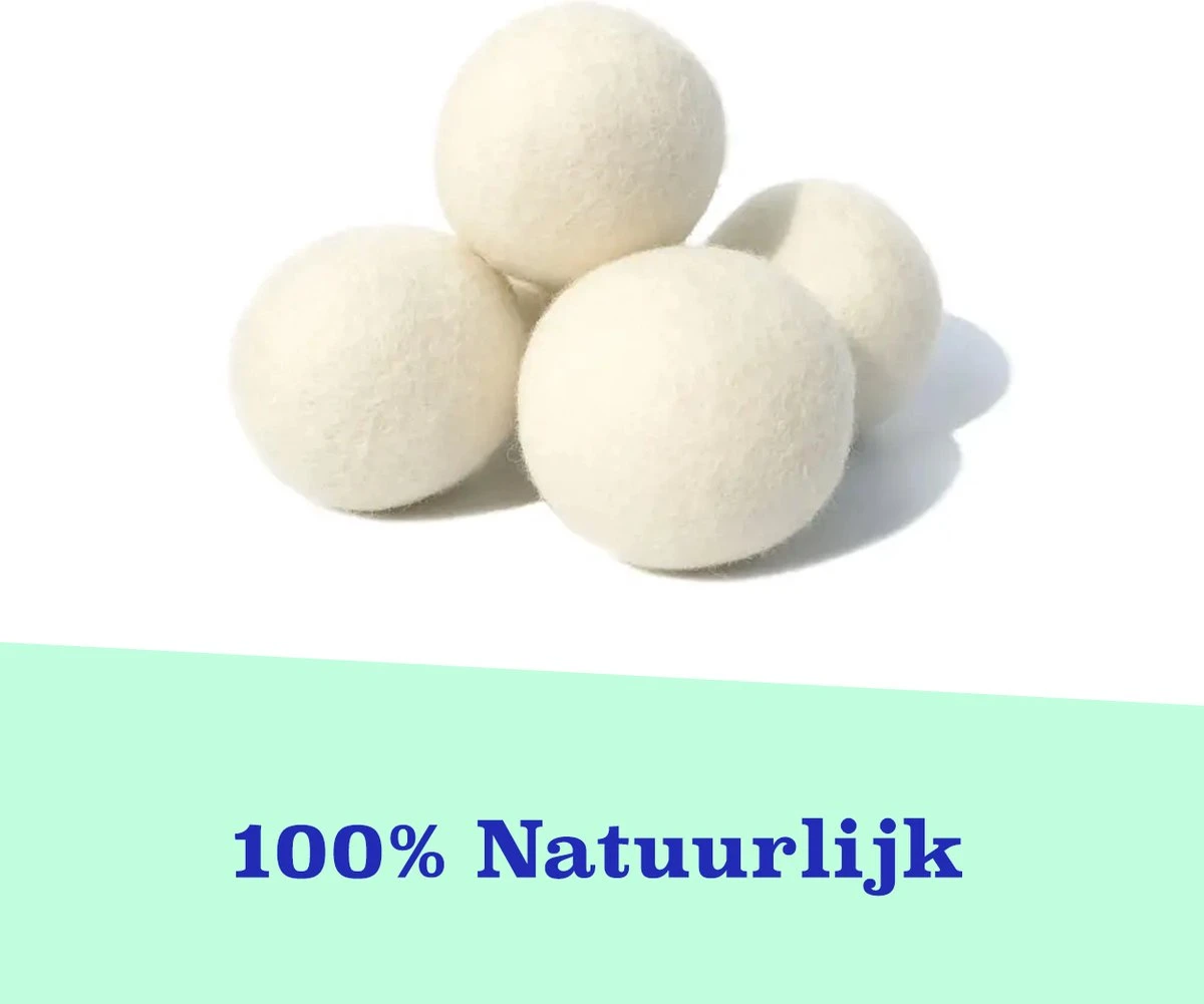 Casa Calma Drogerballen (6 Stuks) - Inclusief Opbergzakje - 100% Natuurlijk Schapenwol - Droger Ballen - Zero Waste Wasverzachter Bollen - Energiebesparend Drogen Met Droogbollen - Dryer Balls - Diervriendelijk & Milieuvriendelijk - Energie Besparen - Afbeelding 8