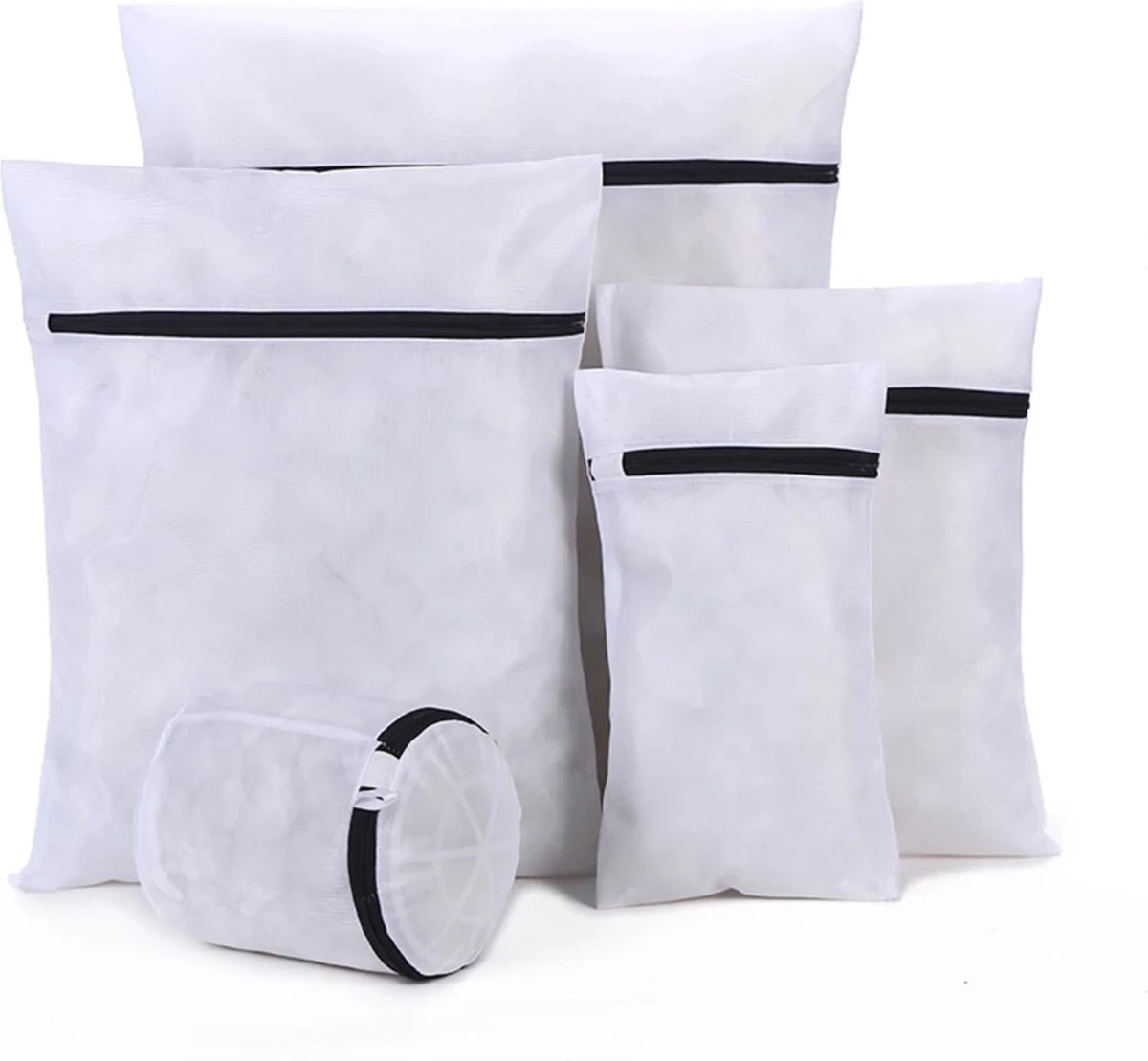 STACK Waszakken | Set Van 5 Waszakjes Met Rits - Waszak - Wasnet - Kledingzakjes - BH Was Zakjes - Laundry Bag Set Voor Ondergoed - Kleding - Delicaat Wasgoed - Wasmachine Zakjes - Wasgoed