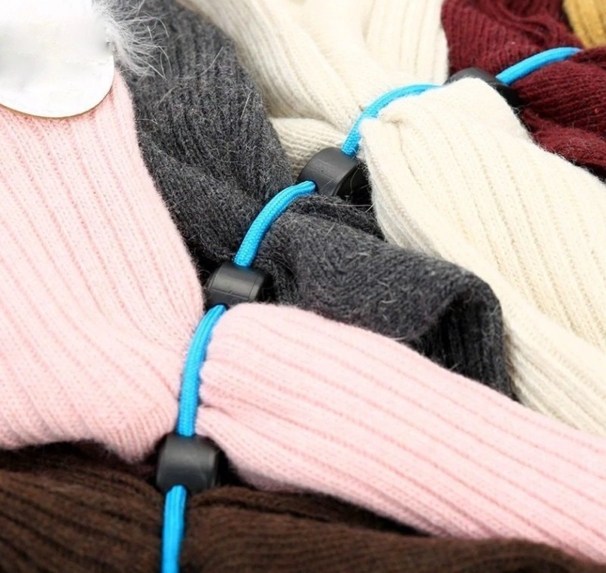 Sokhero - Sokken Cadeau Organizer - Waszak Waslijn Kleding - Wasmand Wasnet Huishouden - Wasmachine Sokken Opbergsysteem - Wasknijpers Wasbol Wasnet - Sokken En Lingerie Houder (voor 10 Sokken) - Afbeelding 7