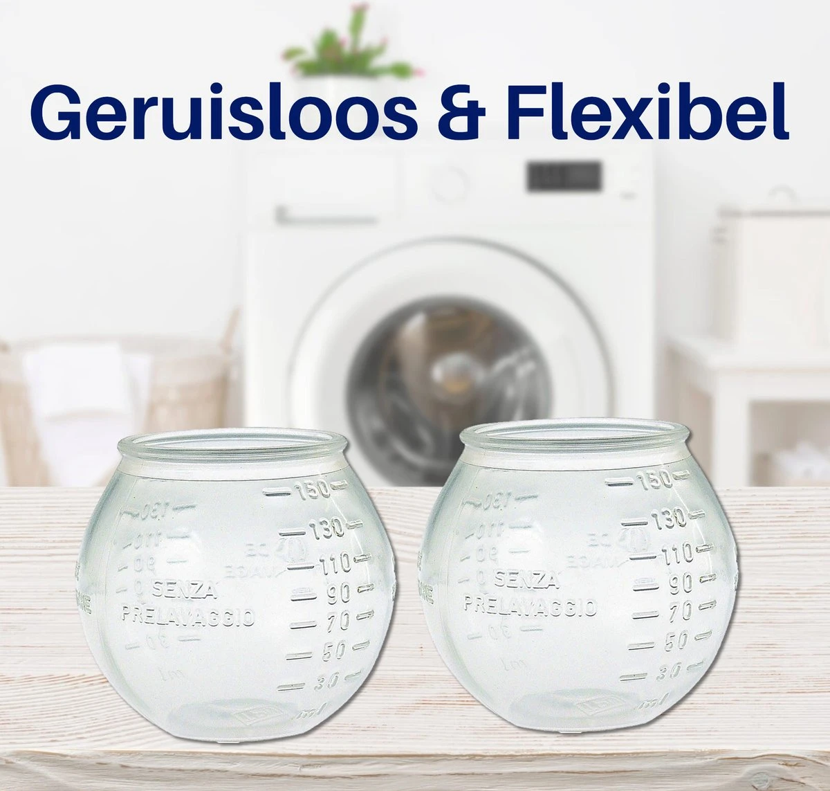 Waspakket - 6 Drogerballen - 2 Wasbollen - Maatschepje - Wasdoekje - Doseerbol - Wasbol - Doseerbollen - Afbeelding 7