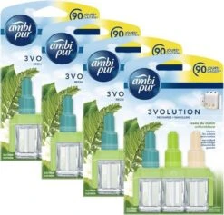 Ambi Pur Luchtverfrisser Navulling 3Volution Ochtend Dauw 4 X 20 Ml (2x2)