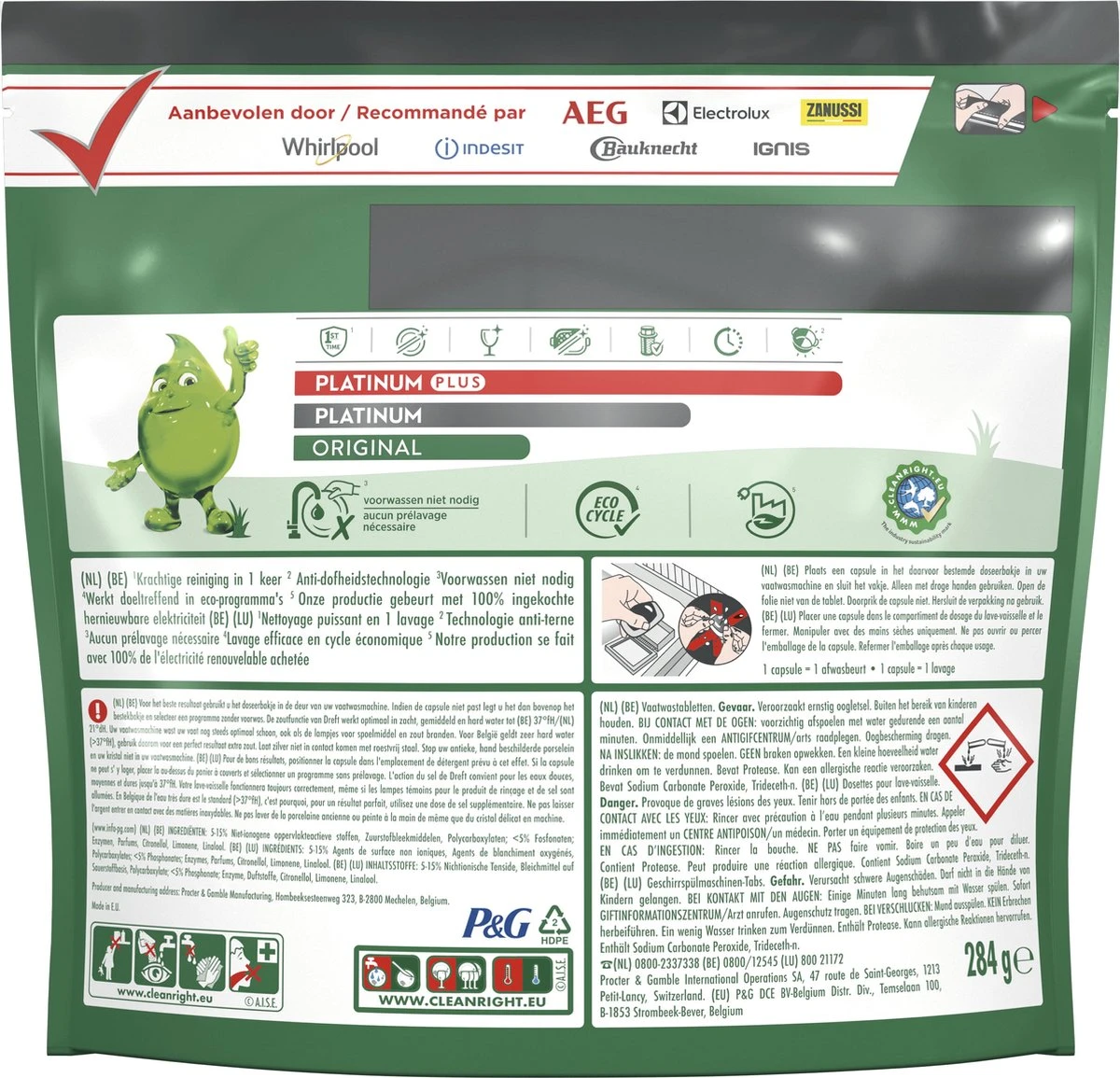 Dreft Original All In One Vaatwastabletten Regular - Voordeelverpakking 5 X 21 Stuks - Afbeelding 3