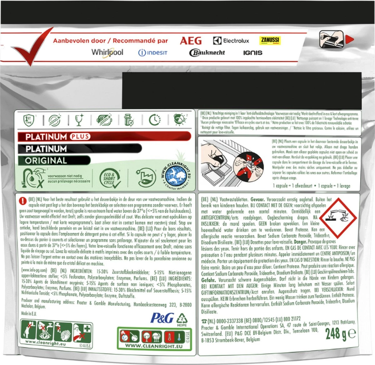 Dreft Platinum Plus All In One - Vaatwastabletten - Voordeelverpakking 5 X 16 Stuks - Afbeelding 2
