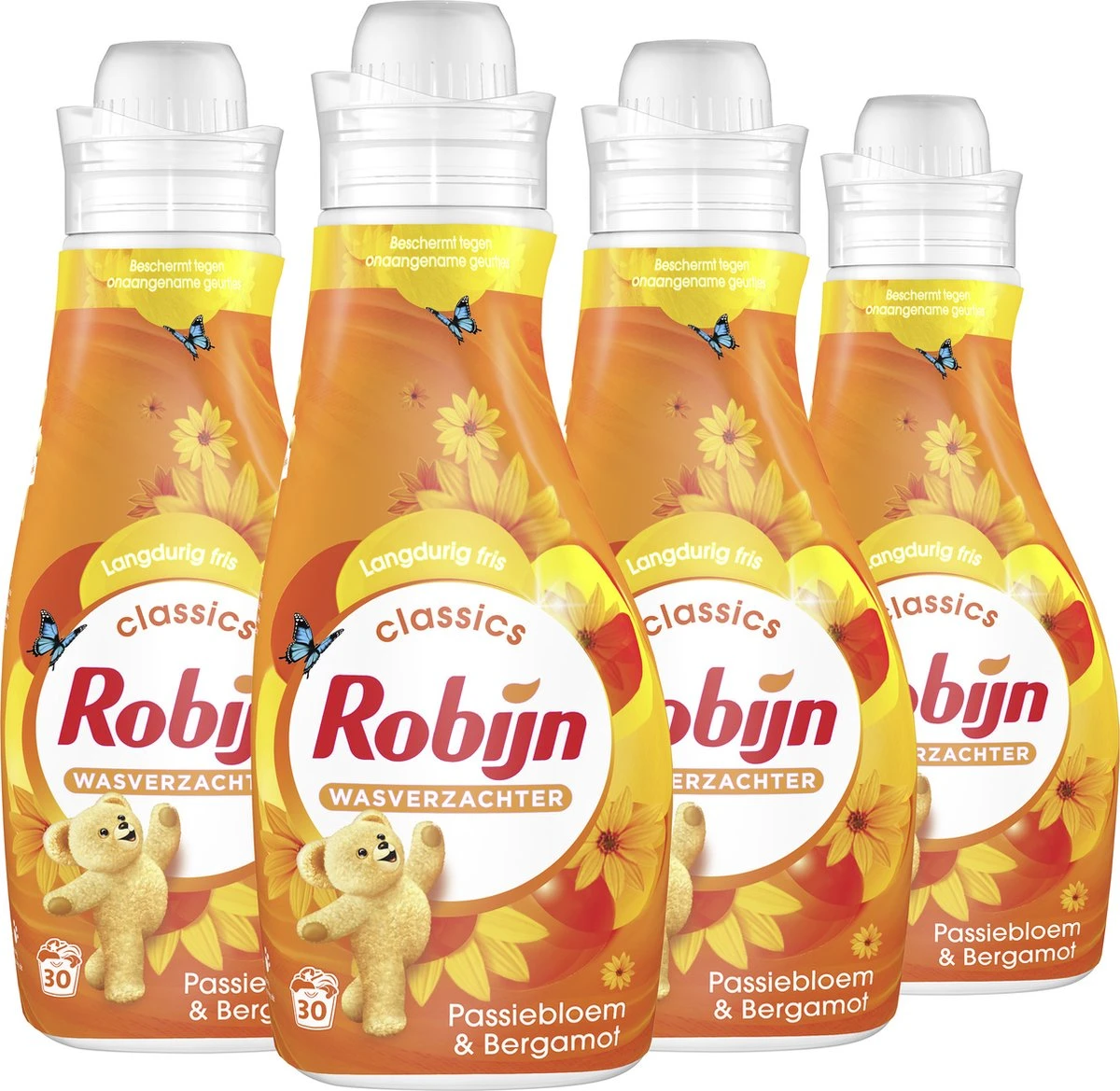 Robijn Classics Passiebloem & Bergamot Wasverzachter - 4 X 30 Wasbeurten - Voordeelverpakking - Afbeelding 3