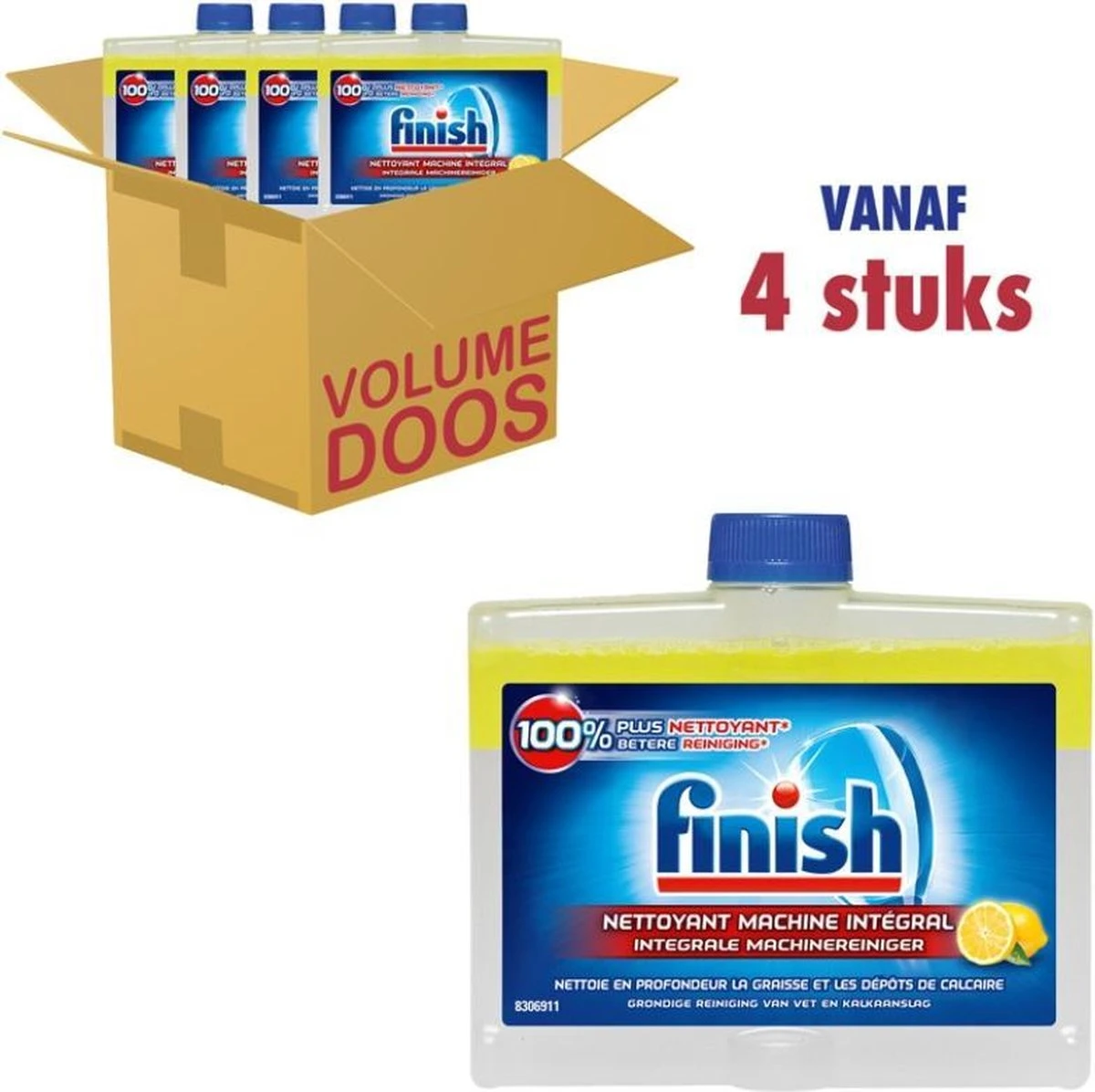 Finish Integrale Machinereiniger Citroen Vaatwasser - 4x 250 ML - Voordeelpak - Afbeelding 7