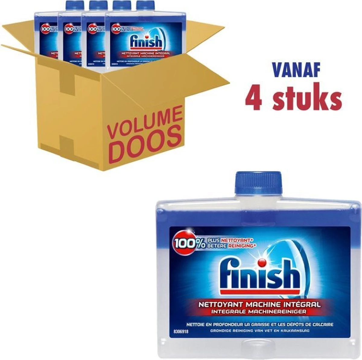 Finish Integrale Machinereiniger Regular Vaatwasser - 4x 250 ML - Voordeelverpakking - Afbeelding 8