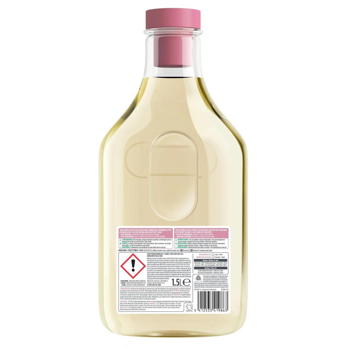 Ecover Wol & Fijnwasmiddel - Waterlelie & Groene Meloen - 1,5 L - 33 Wasbeurten - Afbeelding 4