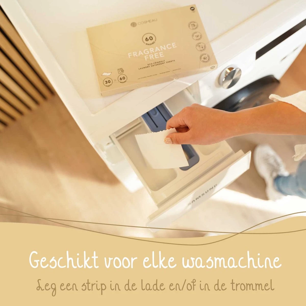Cosmeau Wasmiddel Wasstrips 120 Wasbeurten Lentefris Wasvellen Wasdoekjes Detergent Sheets Wasdoekjes - Fris Plasticvrij Biologisch Afbreekbaar Eco - Afbeelding 8