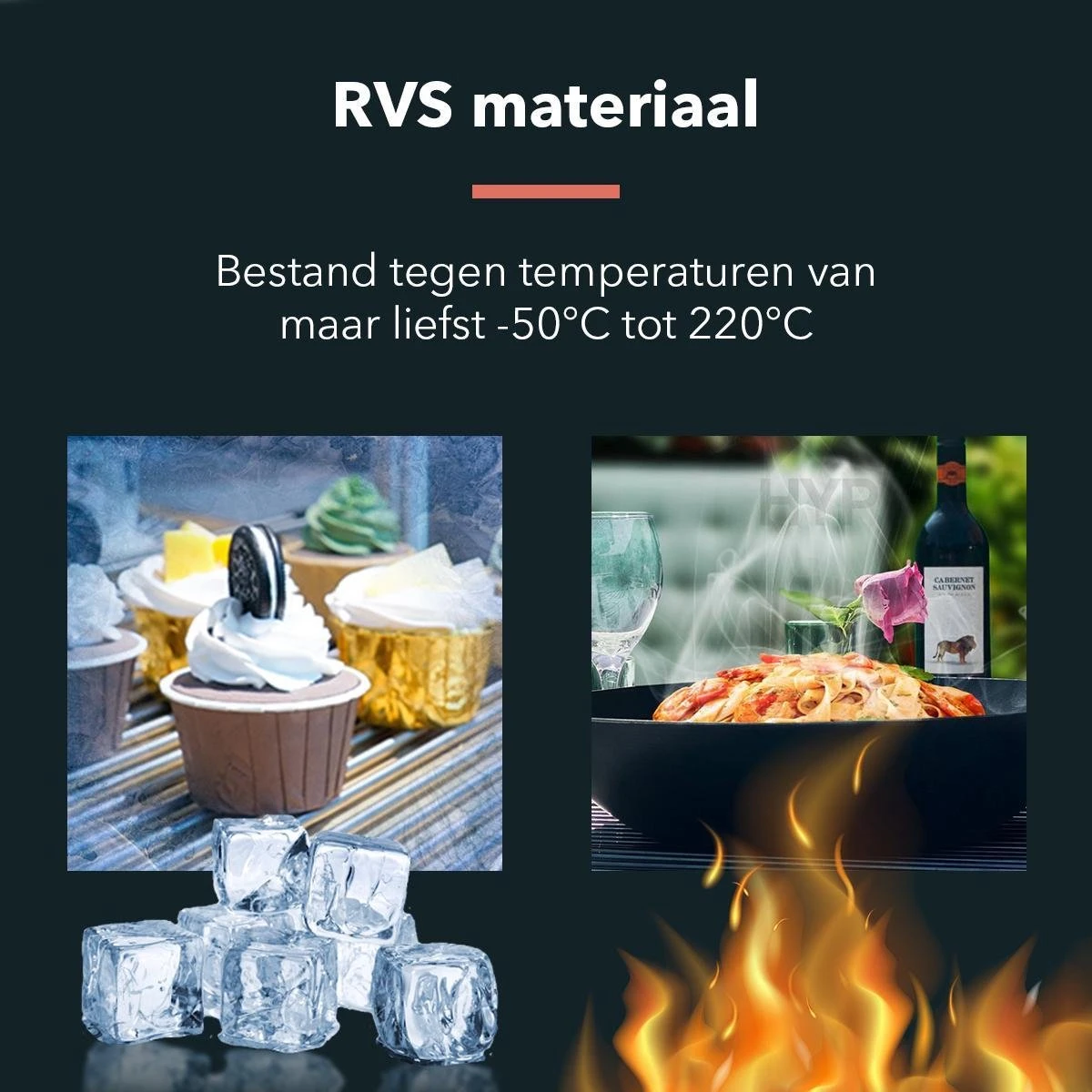 HYP. Afdruiprek Voor Afwas RVS - Pannen Rooster Hittebestendig - Afdruiprooster - Pannenonderzetter - Afkoelrooster - Camping - Rolmat - Afbeelding 3