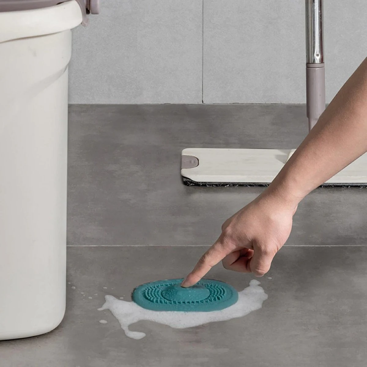 Merkloos Luxe Doucheputje Afvoer Plug Zeef Stopper Stop - Universele Haarfilter Haarvanger Gootsteenstop Afvoerstop Onderdeel Afvoerputje Stopper Putje Rooster Voor Wastafel Gootsteen Spoelbak Bad Douchebak Keuken Wasbak Badkuip Aanrecht - Siliconen - Blauw - Afbeelding 2