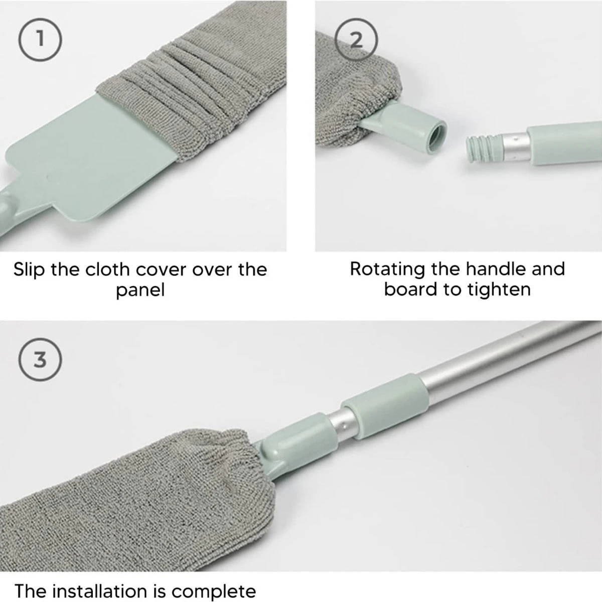 Verstelbare Stofdoek Voor Jaloezieën / Verstelbare Plumeau / Verstelbare Stofdoek / Reinigings Borstel Jaloezieën / Jaloerzieën Reiniger/ Intrekbare Stofborstel / Onder Kast Dweil / Intrekbare Verstelbare Plumeau / Stoffer / Schoonmaken Tips - Afbeelding 3