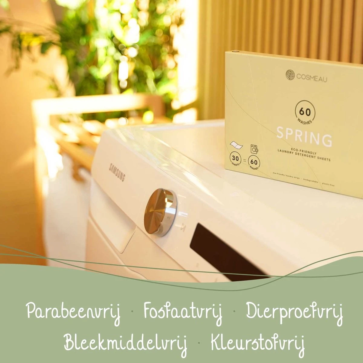 Cosmeau Baby Wasmiddel Wasstrips 60 Wasbeurten Bergamot Wasvellen Detergent Sheets Eco Laundry Strips - Kids Peuters Baby - Afbeelding 8