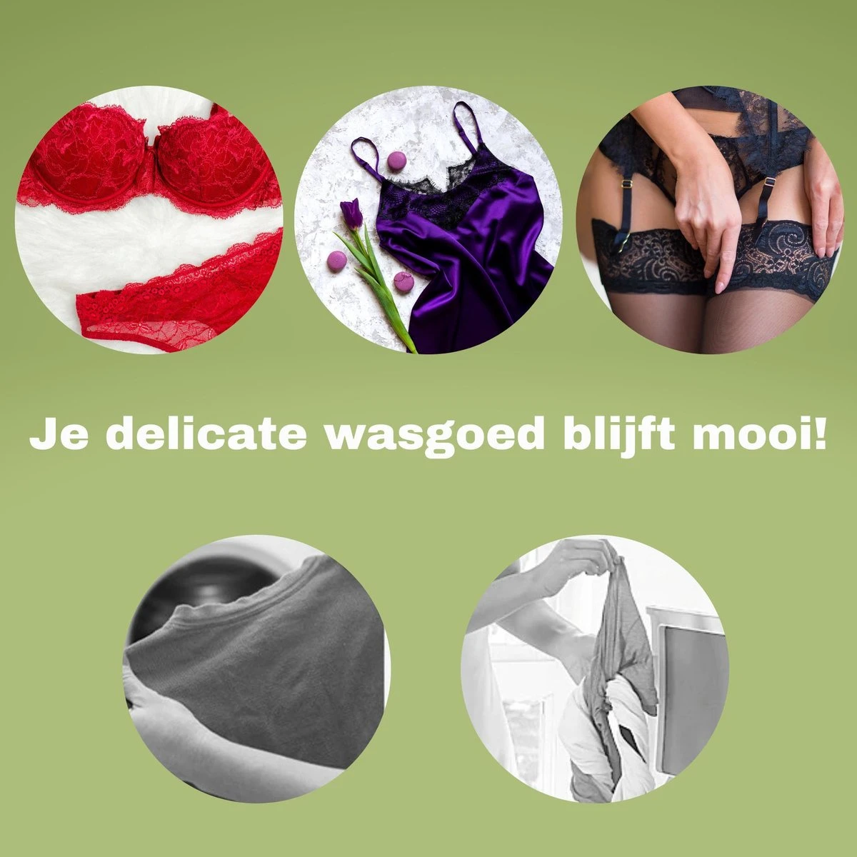 Merkloos Waszak 7x- Waszakken Voor Wasgoed- Laundry Bag- Incl. BH Waszakje Lingerie- Travel Organizer Bags-Set Van 7 - Afbeelding 4