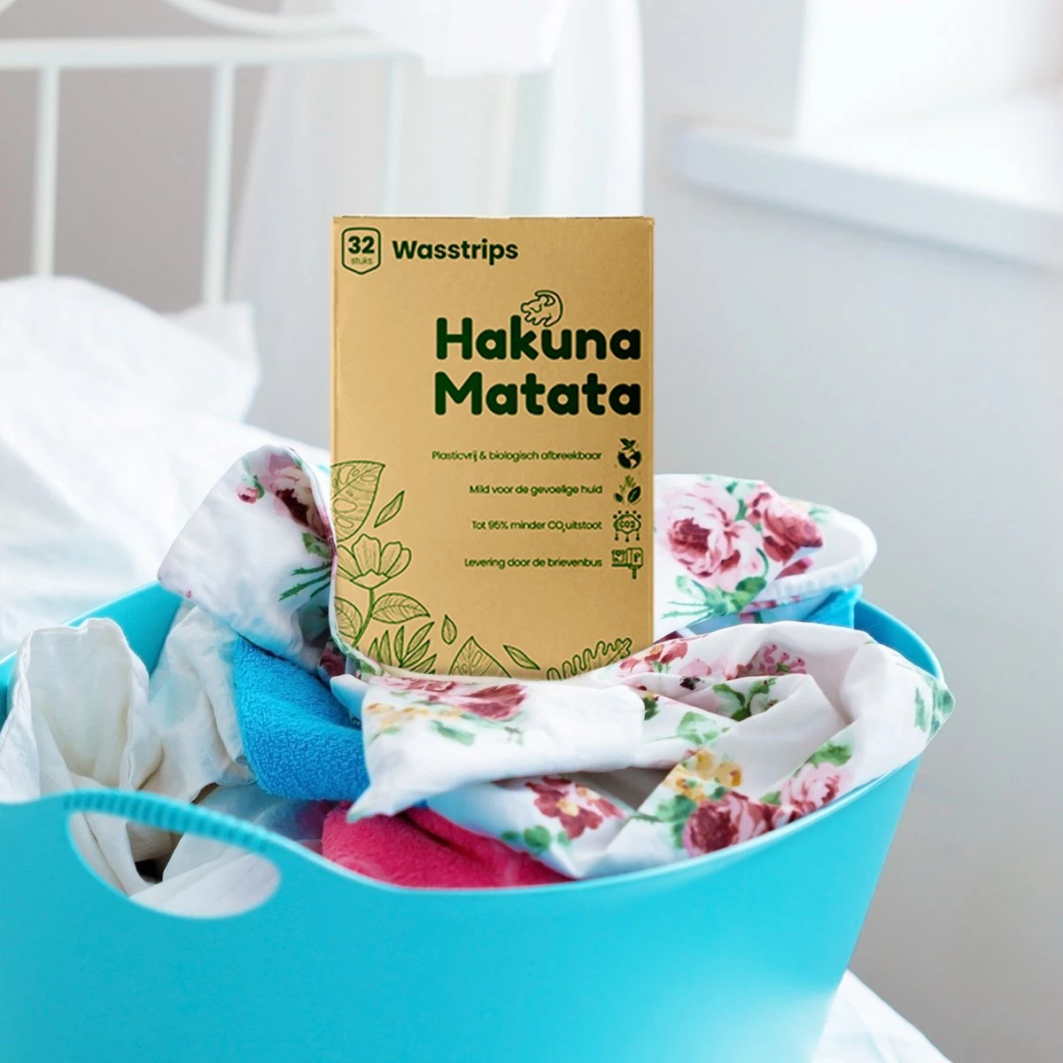 Hakuna Matata Wasmiddel 96 - Compressed - Wasstrips - Voordeelverpakking - Eco Wasmiddel Wit En Kleur - Laundry Strips - Afbeelding 7