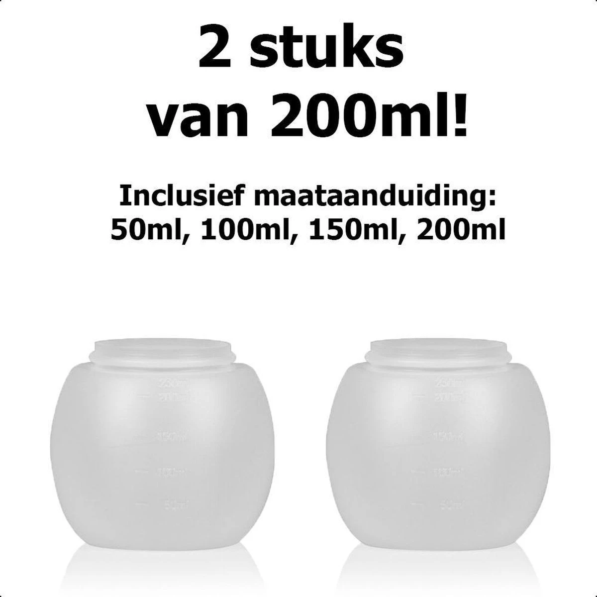 Dayshake Doseerbol Met Maataanduidingen (2 Stuks) - 200 Ml- Vloeibaar Wasmiddel Doseren - Wasbol - Herbruikbaar - Plastic - Voor Wasmachine - Alternatief Voor Doseerdop - Afbeelding 3