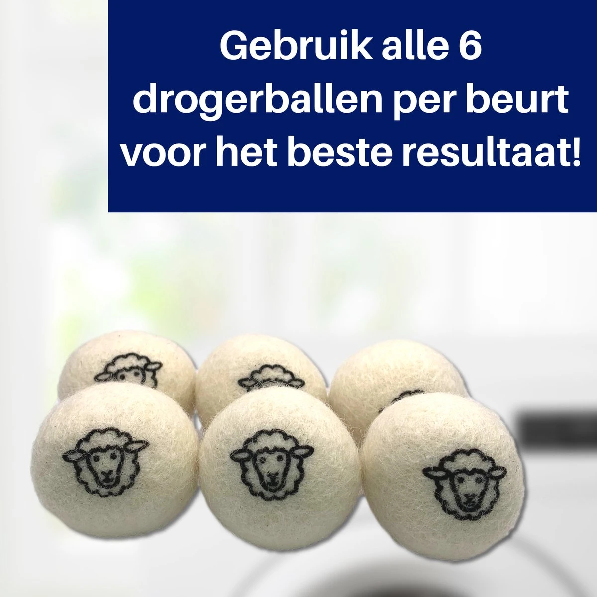 Waspakket - 6 Drogerballen - 2 Wasbollen - Maatschepje - Wasdoekje - Doseerbol - Wasbol - Doseerbollen - Afbeelding 4