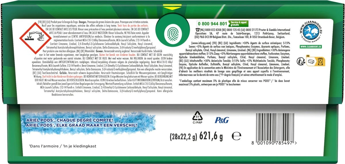 Ariel Wasmiddel Pods + Touch Van Lenor Unstoppables - Kleur - 28 Wasbeurten - Afbeelding 7