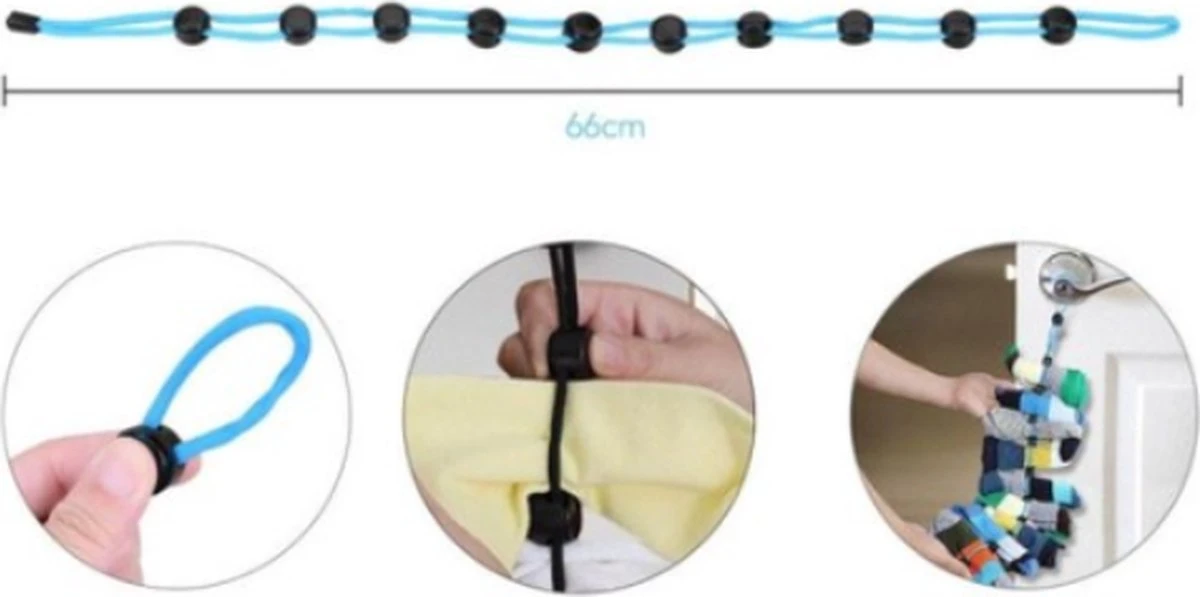 Sokhero - Sokken Cadeau Organizer - Waszak Waslijn Kleding - Wasmand Wasnet Huishouden - Wasmachine Sokken Opbergsysteem - Wasknijpers Wasbol Wasnet - Sokken En Lingerie Houder (voor 10 Sokken) - Afbeelding 4