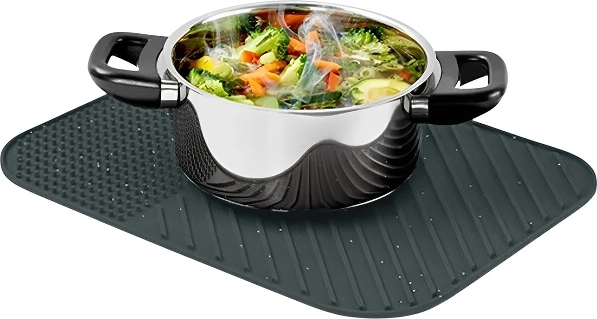 Alpina Afdruipmat - Droogmat - Siliconen - 26,5x34,5 Cm - Grijs - Afbeelding 5