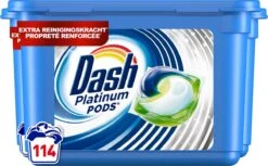 Dash Platinum Wasmiddel Pods - Wascapsules - Extra Reinigingskracht - Voordeelverpakking 3 X 38 Wasbeurten