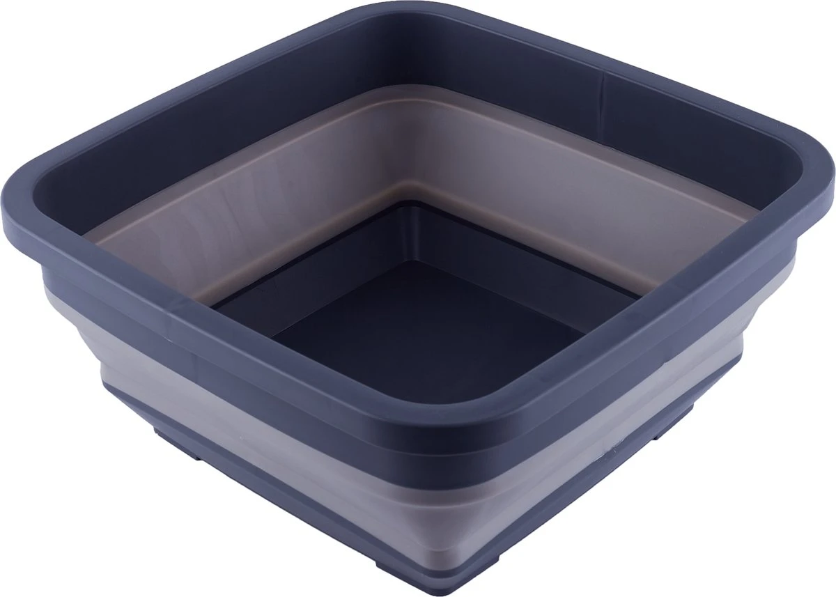 YUGN BLACK Opvouwbare Afwasteil 9 Liter - Afwasbak Teil Wasteil - Afwasbak Vierkant - Afwasteil Opvouwbaar - Ruimtebesparend - Cadeau Tip - Afbeelding 6