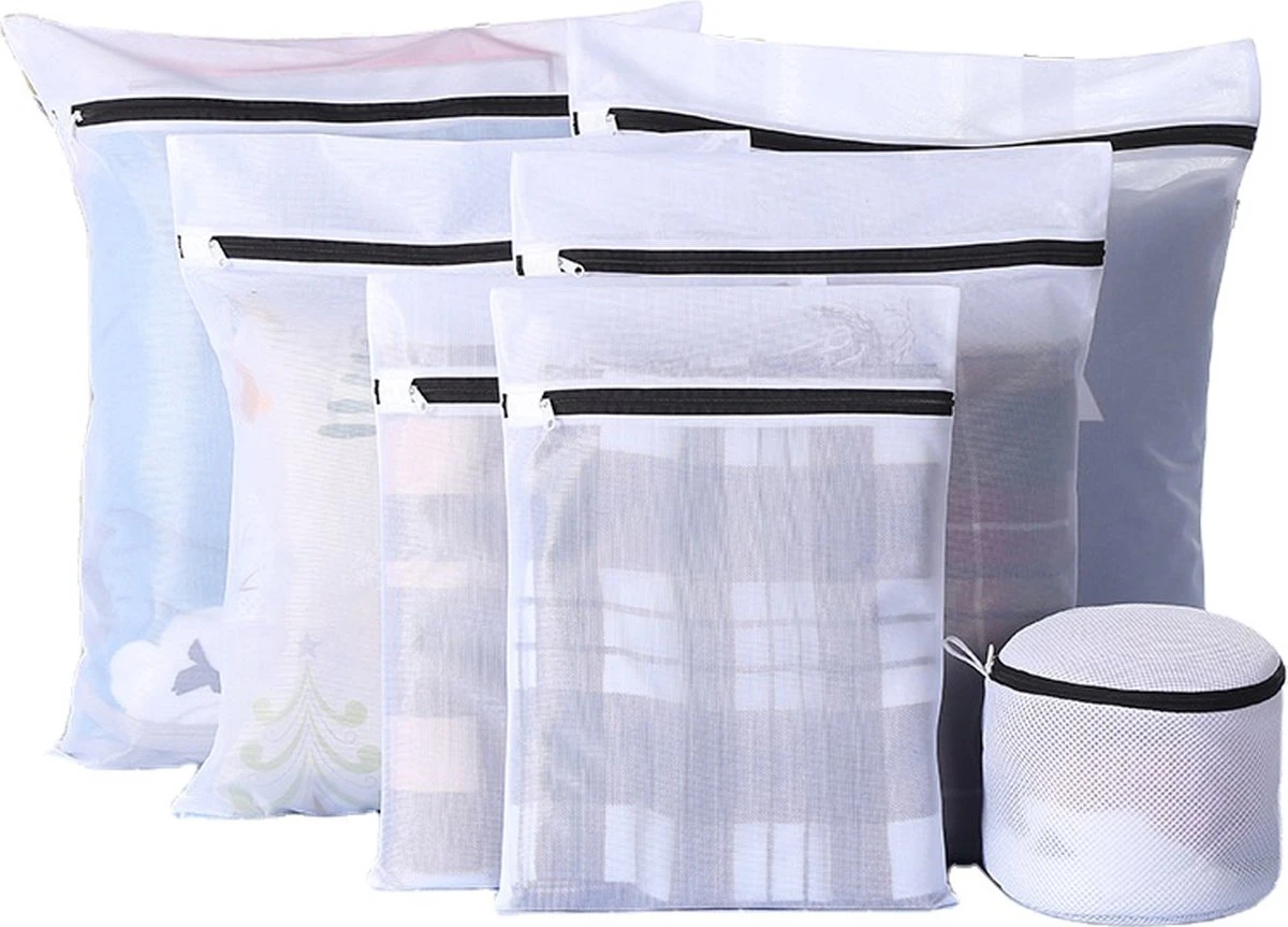 Merkloos Waszakken - Wasnetten - Bescherm Je Wasgoed En Wasmachine - Packing Cubes - Travel Organizer - 7 Stuks