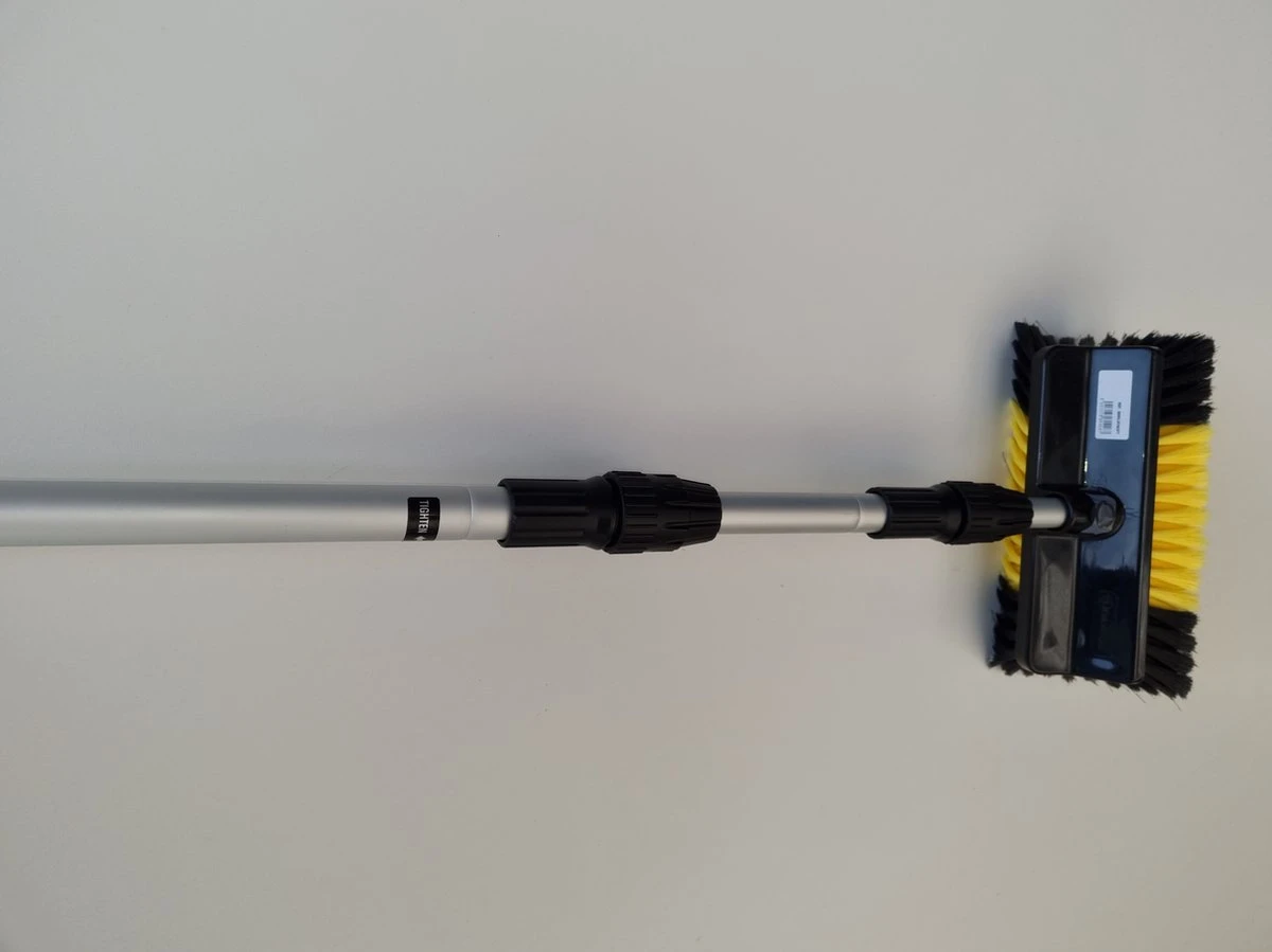 Zonnepanelen / Auto / Ramen Wassen Telescoopsteel Met Borstel Waterdoorlatende Wasborstel Met Telescopische Steel 4 Meter En Gardena Aansluiting / Wasborstel Met Uitschuifbare Telescoopsteel Met Waterdoorvoer - Afbeelding 2