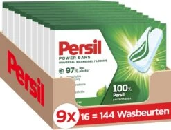 Persil® Persil Power Bars Universal Wasmiddel - Voordeelverpakking - 9 X 16 Wasbeurten