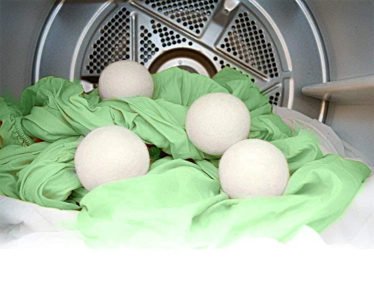 Jean's Goods Drogerballen - Droogballen - Wasdrogerballen - Wasdroger Ballen - Wasbol - Wasbollen - Wasballen - Energiebesparende Producten - Energiebesparend - Duurzaam Cadeau - RWS Wol - Zero Waste - Wasverzachter - Beige - 6 Stuks - Afbeelding 5
