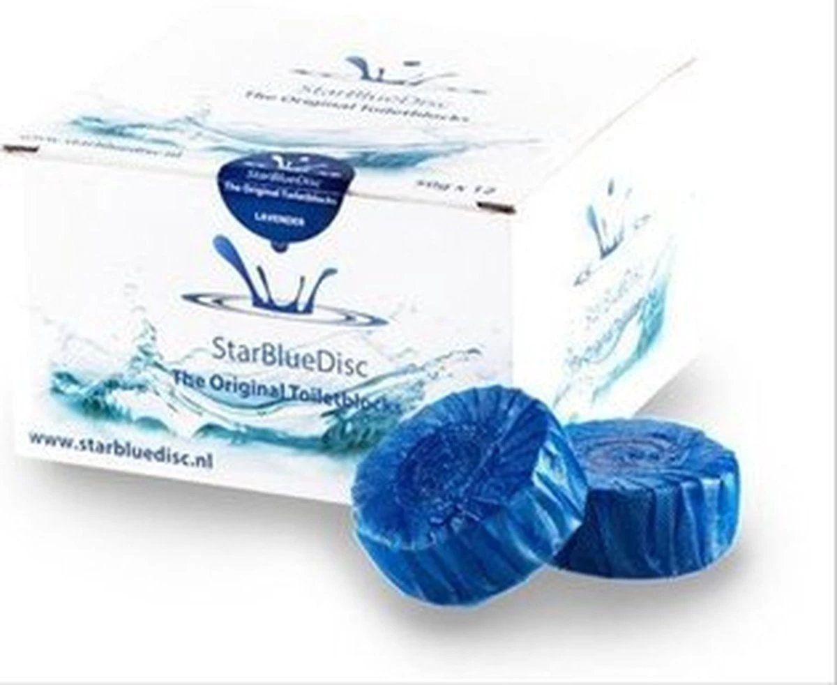 StarBlueDisc 12 Stuks Toiletblokjes Halfjaar Verpakking Blauw - Afbeelding 5
