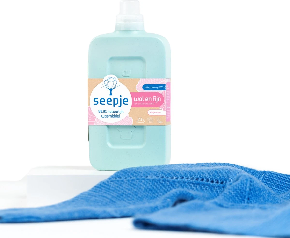 Seepje Wasmiddel - Vrolijke Lotus - Wasmiddel Wol En Fijn – Natuurlijke Ingredienten - 3 X 23 Wasbeurten - 3 X 1L - Afbeelding 3