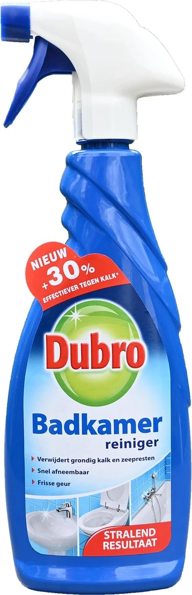 3 X Dubro Badkamer Reiniger - 30% Effectiever Tegen Kalk - Badkamerreiniger - 3 X 650 Ml - Afbeelding 2
