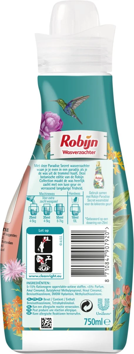 Robijn Collections Paradise Secret Wasverzachter - 4 X 30 Wasbeurten - Voordeelverpakking - Afbeelding 3