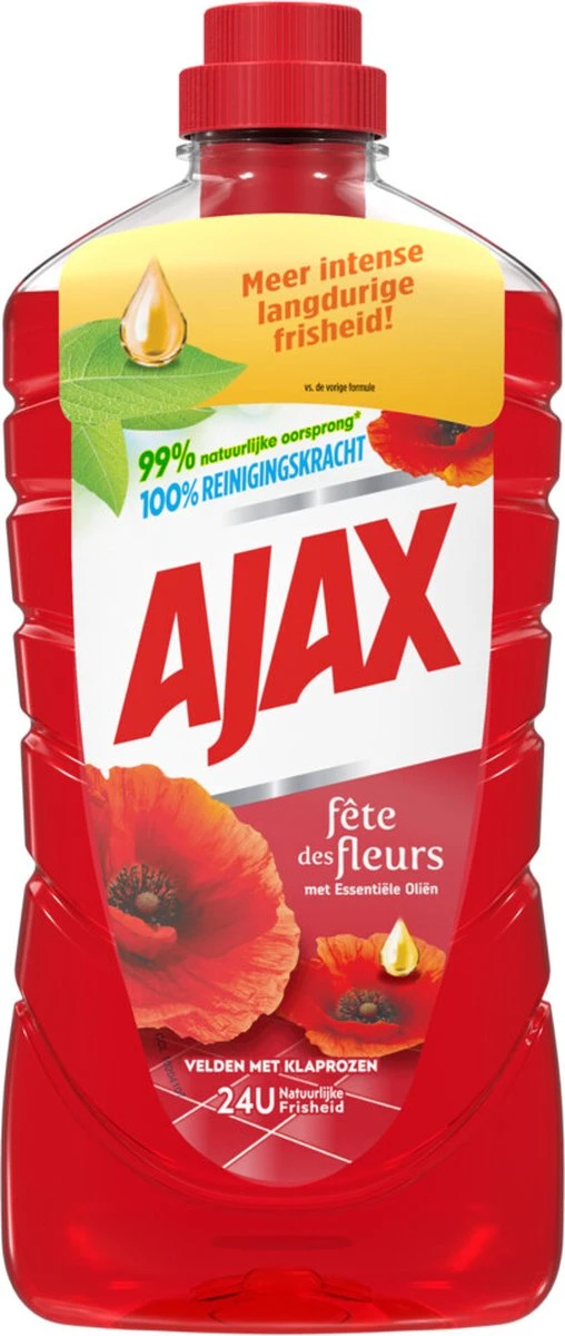 Ajax® Ajax Allesreiniger Fete De Fleur Rode Bloemen 1 Liter - Afbeelding 2
