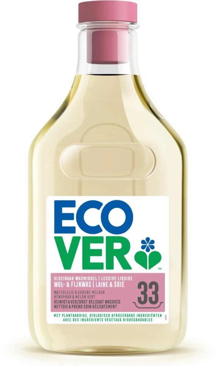 Ecover Wol & Fijnwasmiddel - Waterlelie & Groene Meloen - 1,5 L - 33 Wasbeurten - Afbeelding 6