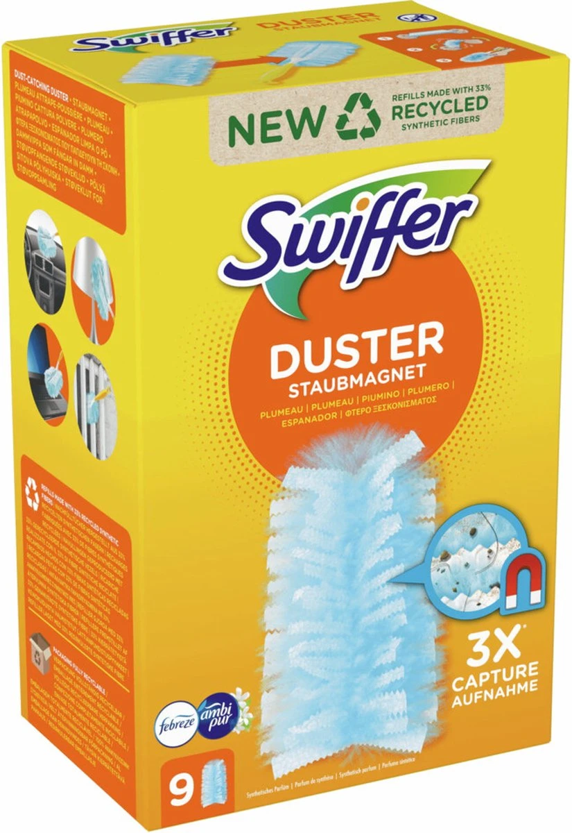 Swiffer Duster Trap & Lock-navullingen Met Een Geur Van Ambi Pur 9 Stuks - Afbeelding 2