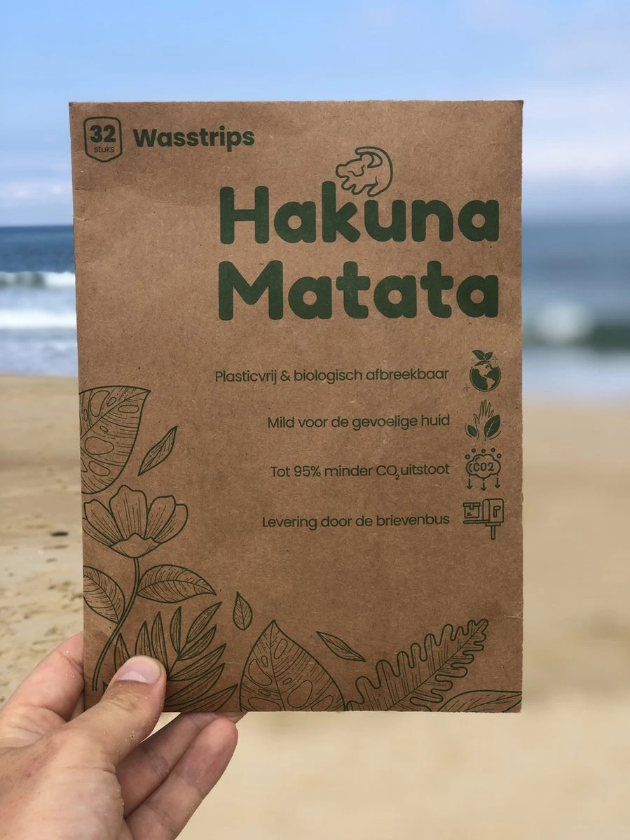 Hakuna Matata Wasmiddel 96 - Compressed - Wasstrips - Voordeelverpakking - Eco Wasmiddel Wit En Kleur - Laundry Strips - Afbeelding 4