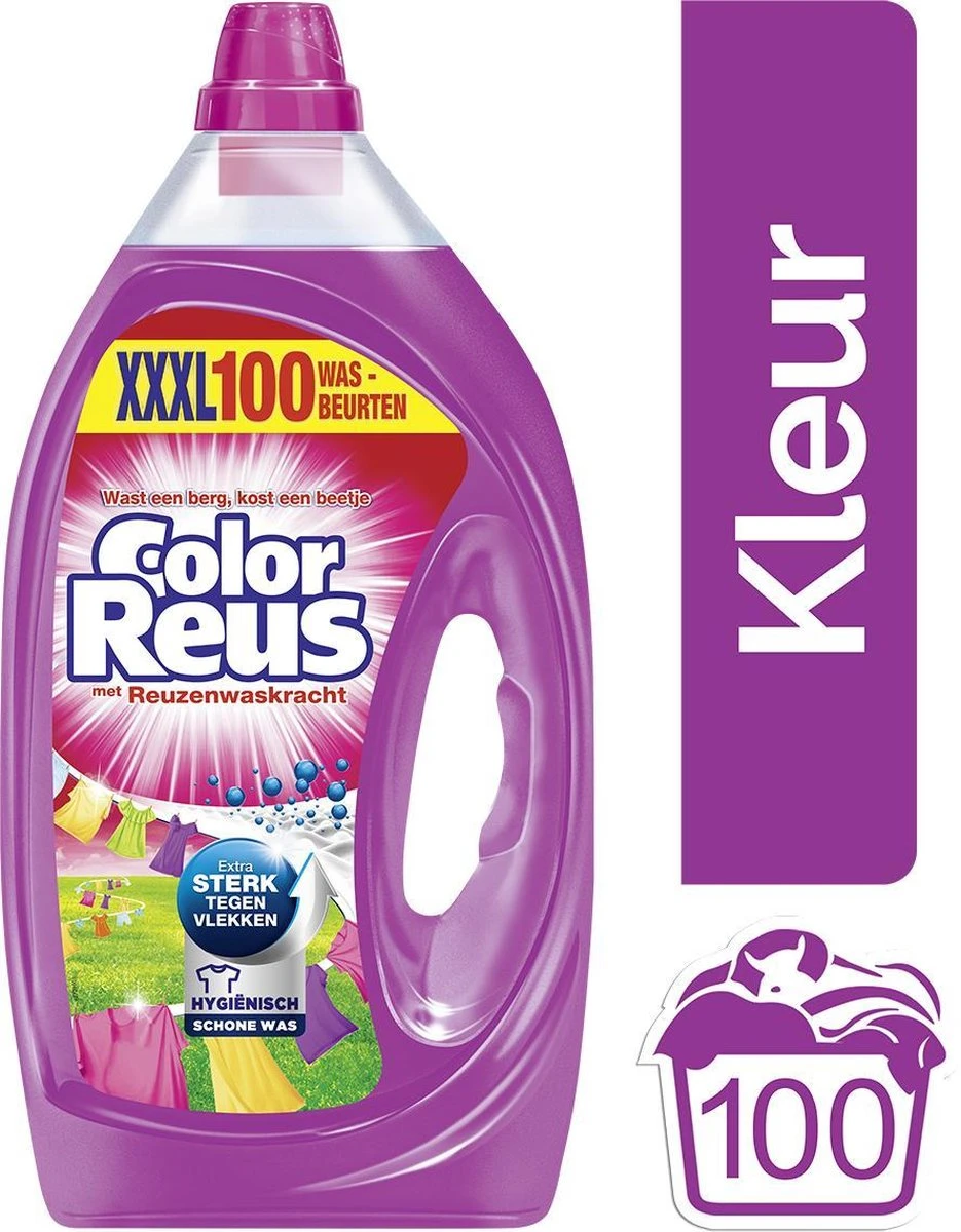 Color Reus Gel Vloeibaar Wasmiddel - Gekleurde Was - Voordeelverpakking - 100 Wasbeurten - Afbeelding 3